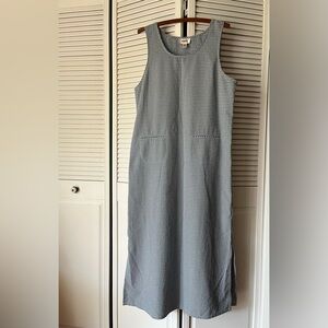 Talbots Blue and White Checkered Maxi Sun Dress